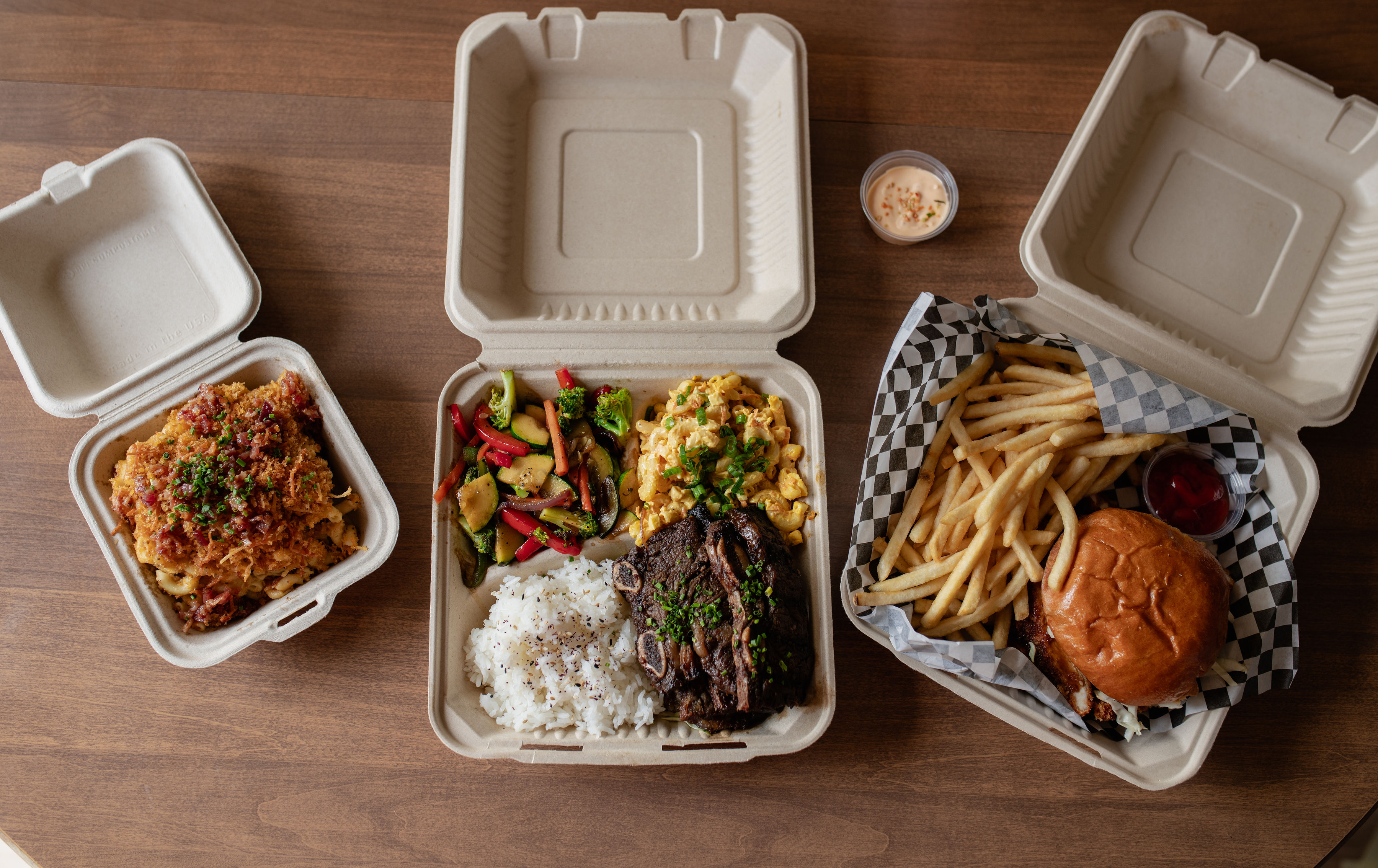 The Flyin' Hawaiian dishes